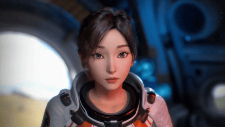 A character from Whispers from the Star by Cai Haoyu